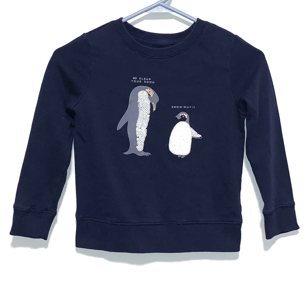 3 for $20🛍- GAP KIDS - penguins SWEATSHIRT size S